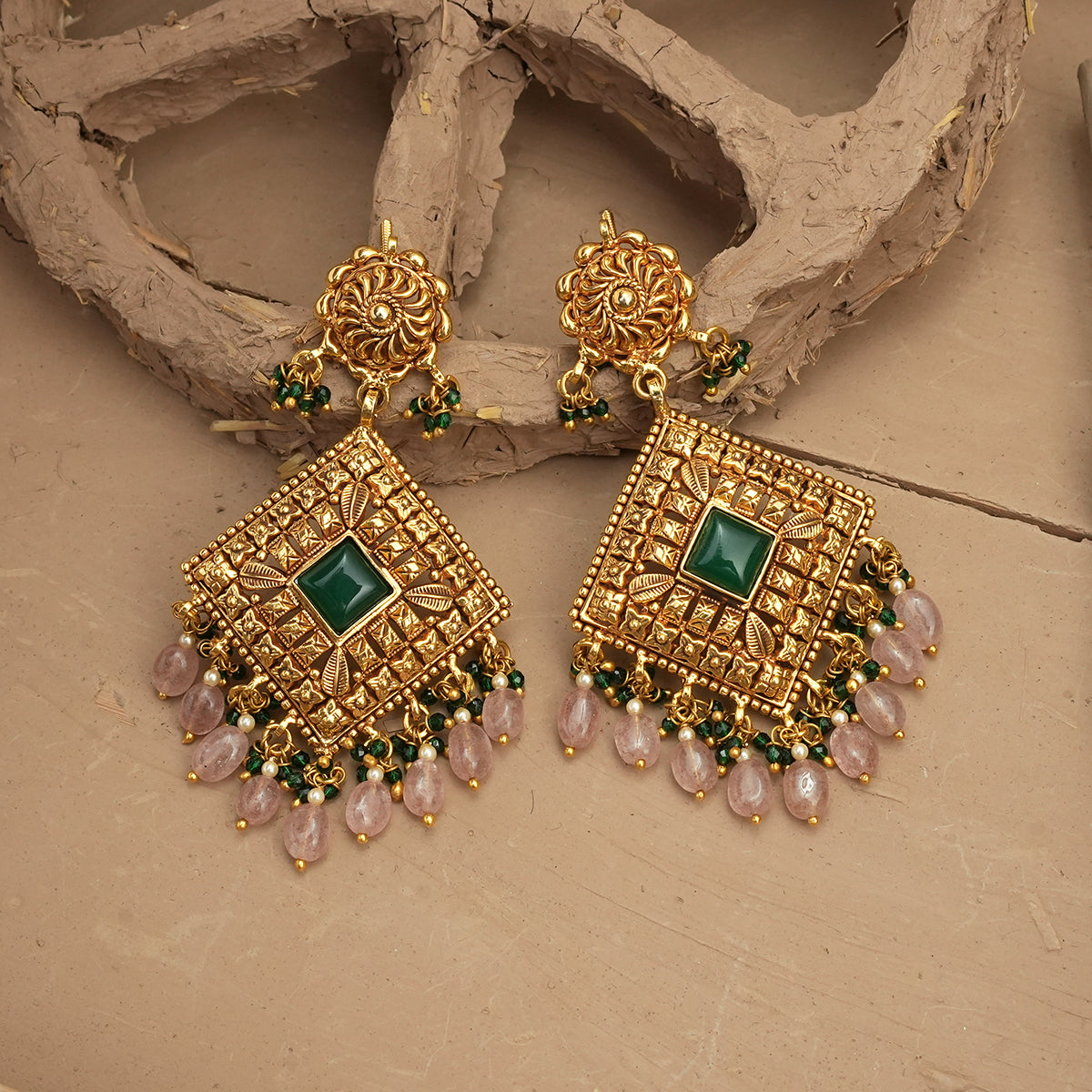 Inaya  Earrings Handcrafted Gold Plated