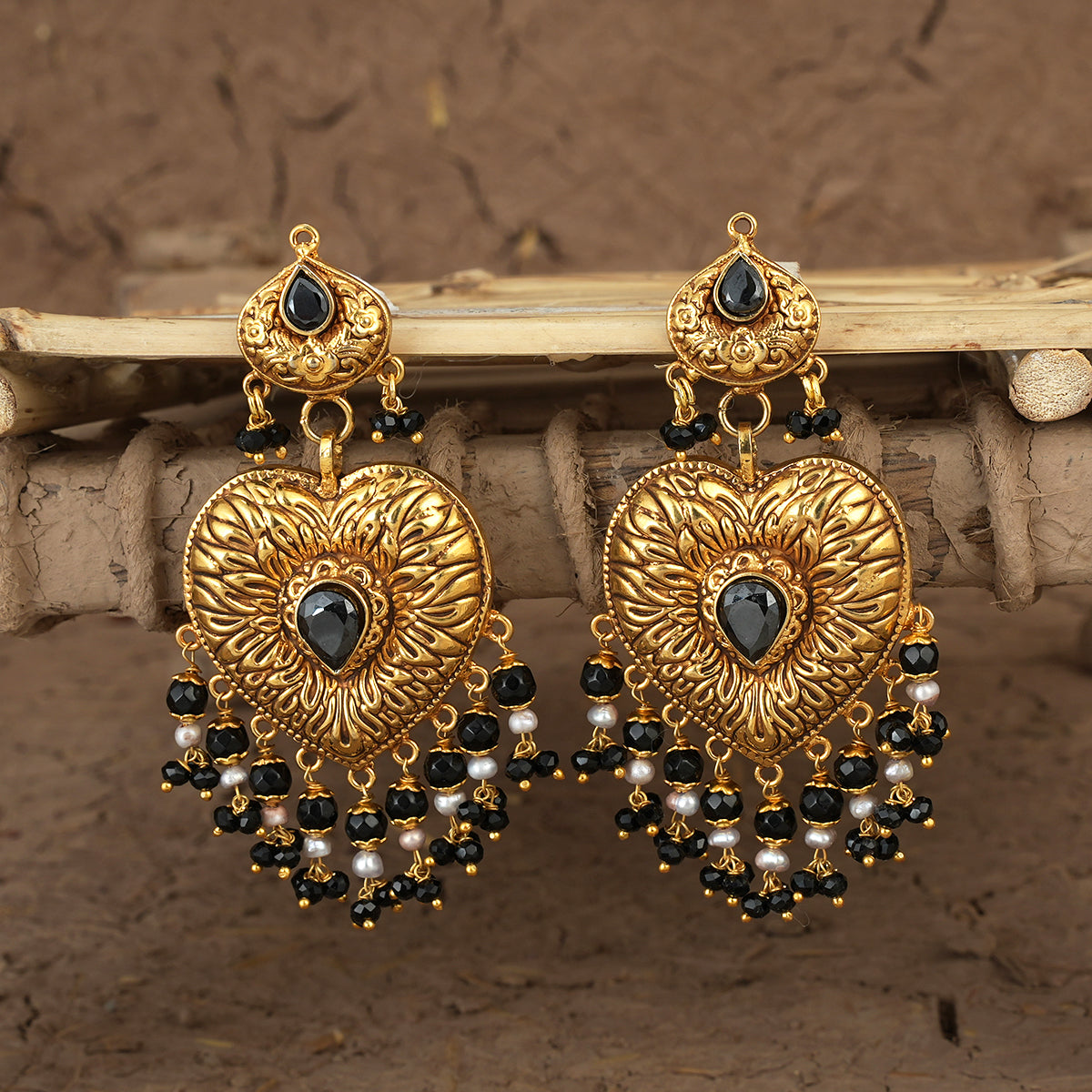 Haya Earrings Handcrafted Gold Plated