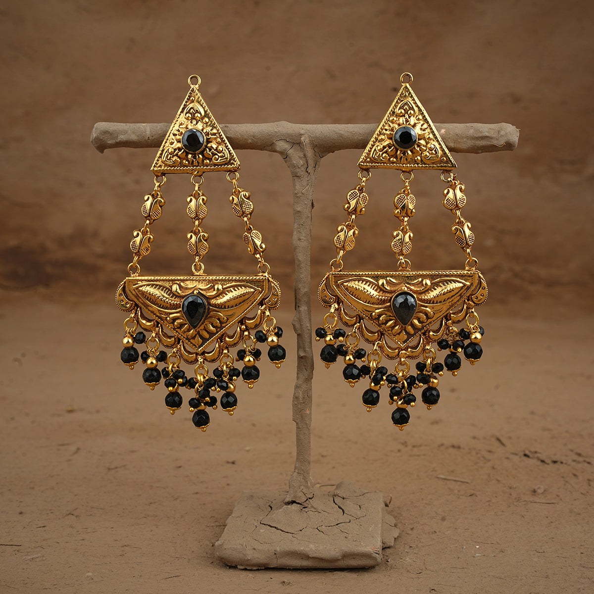 Komal Earrings Handcrafted Gold Plated