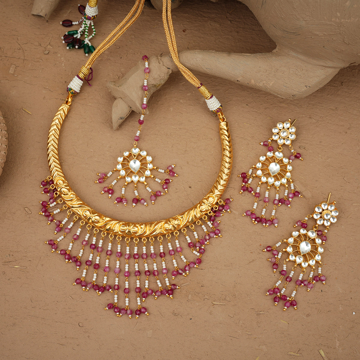 Reya Hasli set Handcrafted Gold Plated