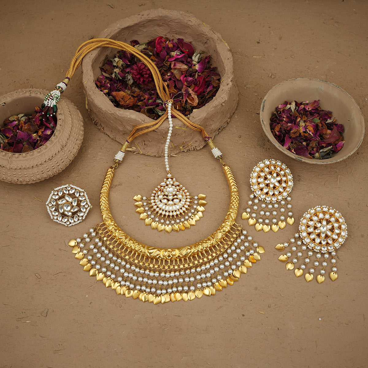 Lavya Hasli set Handcrafted Gold Plated
