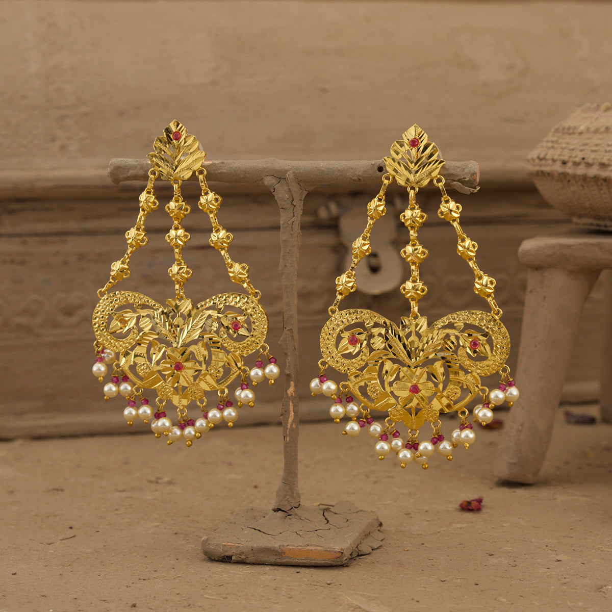 Ibaadat Earrings Handcrafted Gold Plated