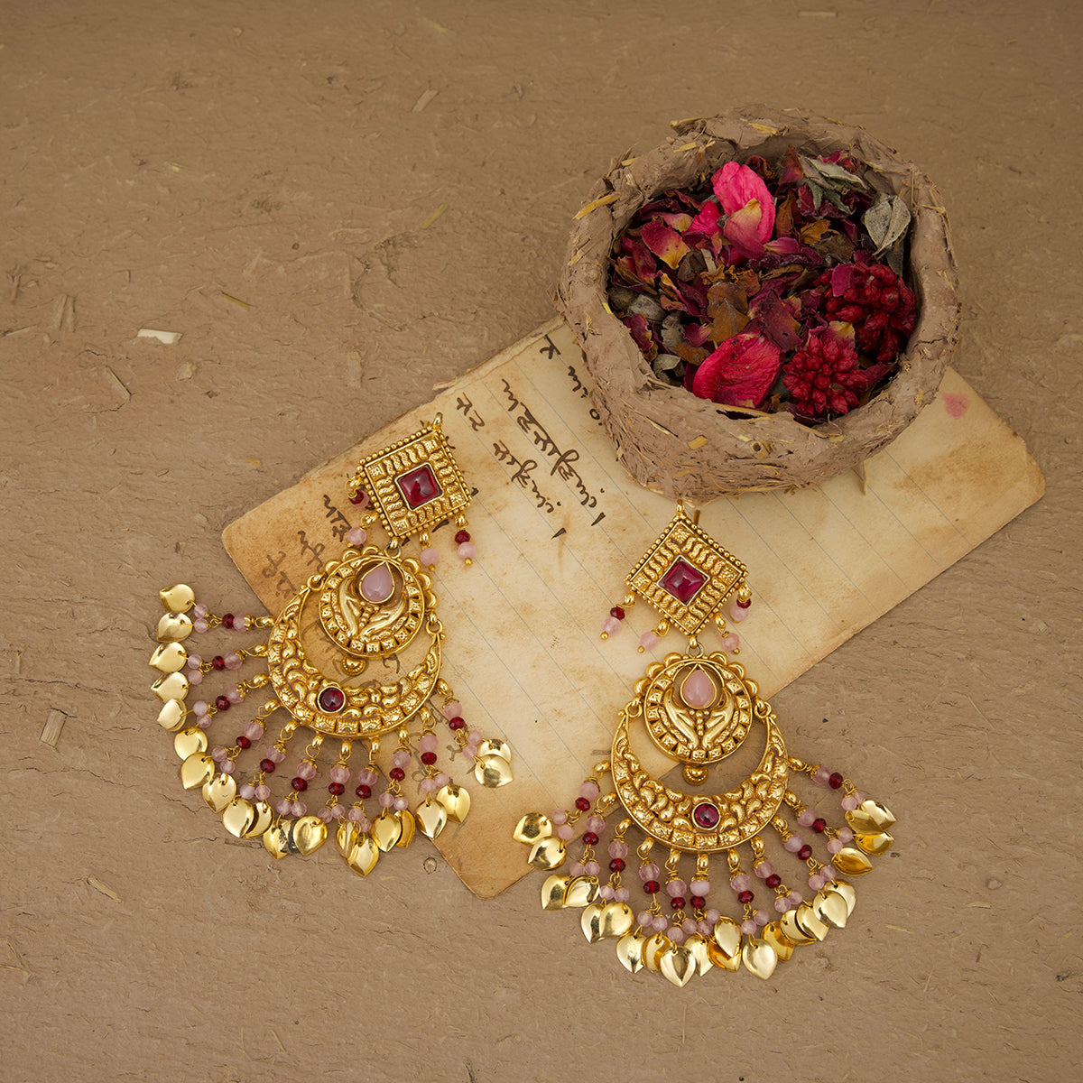Noora Earrings Handcrafted Gold Plated