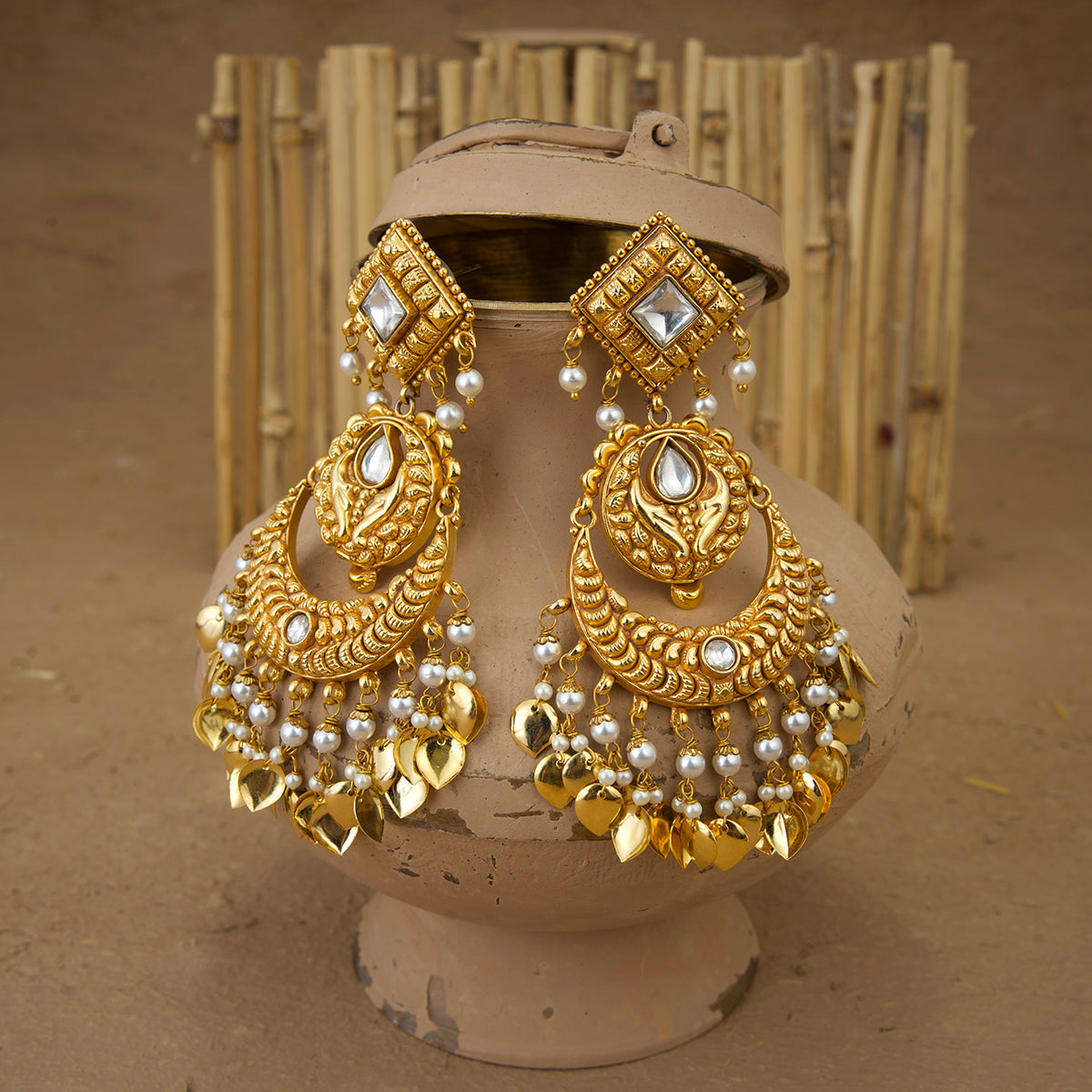 Swarn Earrings Handcrafted Gold Plated