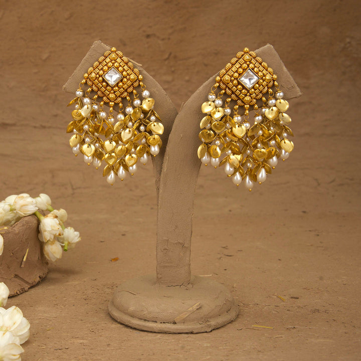 Vibha Earrings Handcrafted Gold Plated