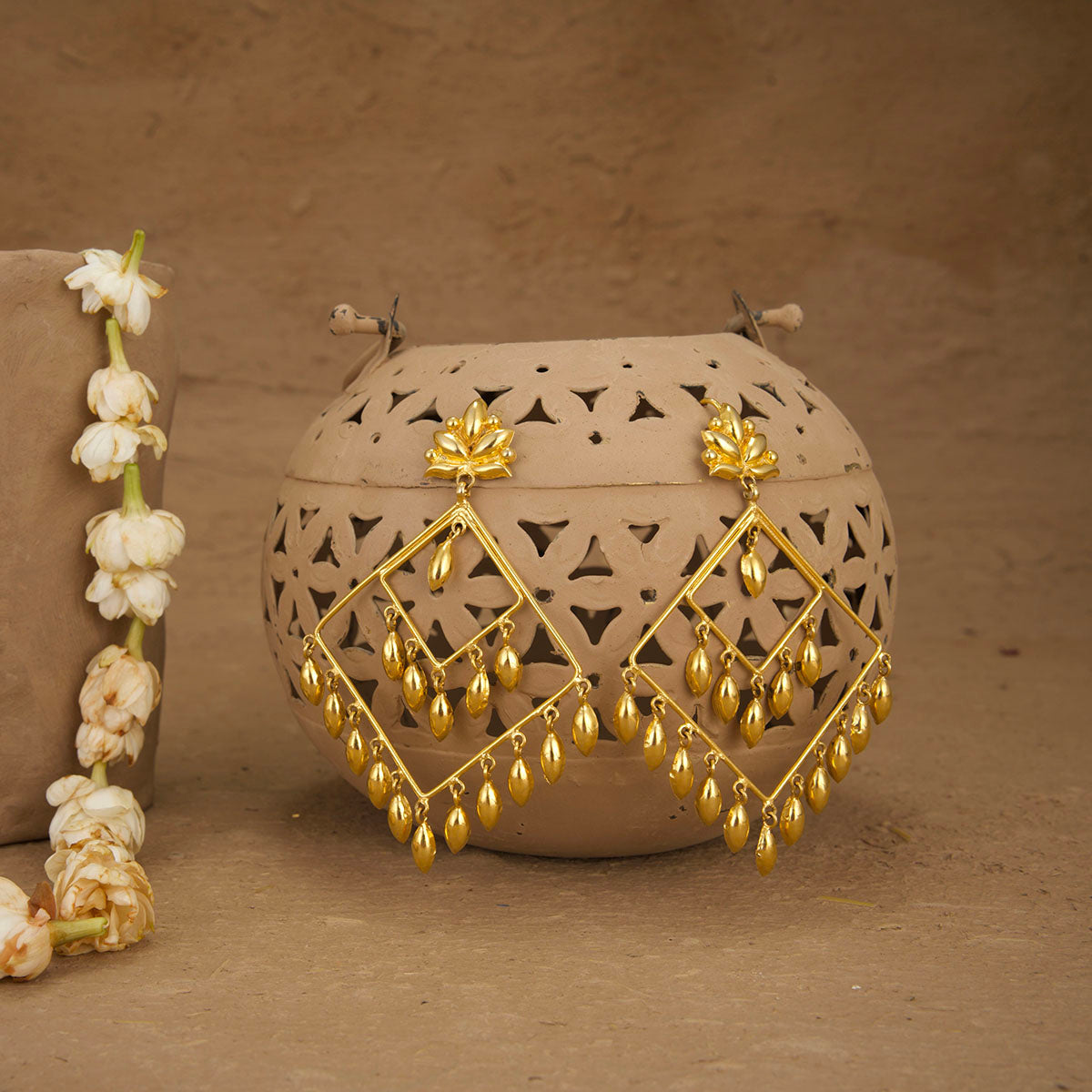 Aman Earrings Handcrafted Gold Plated