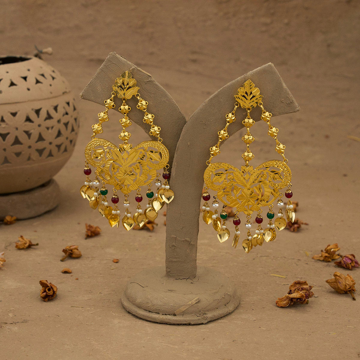 Bhavi Earrings Handcrafted Gold Plated