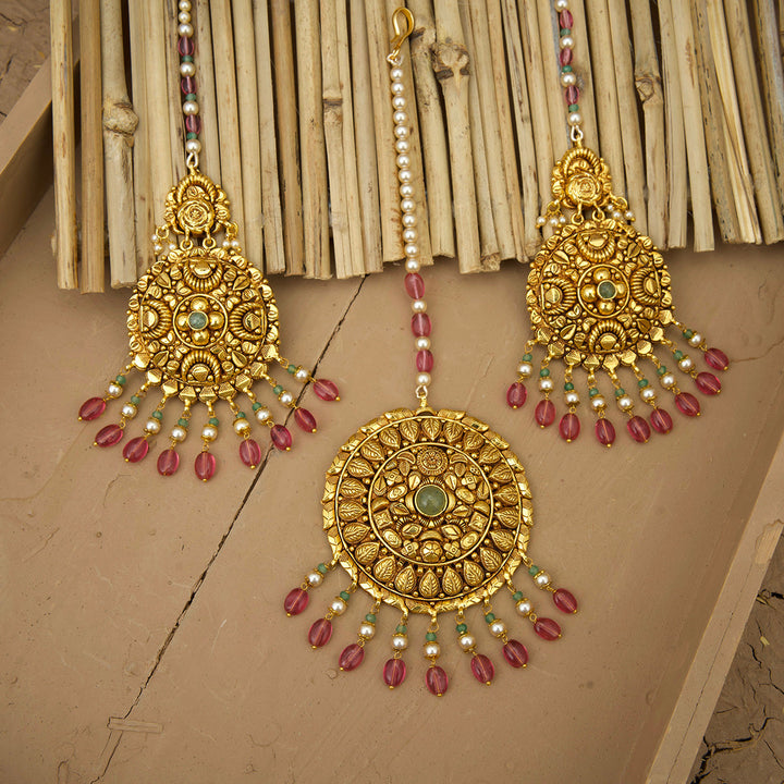 Zarina Earring Tikka Handcrafted Gold Plated
