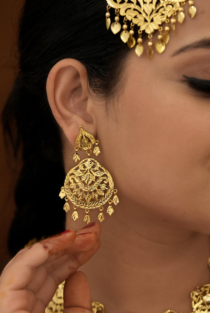 Suman Earing Handcrafted Gold Plated