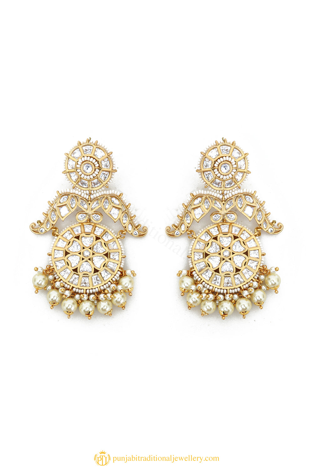 Gold Finished Earrings by PTJ