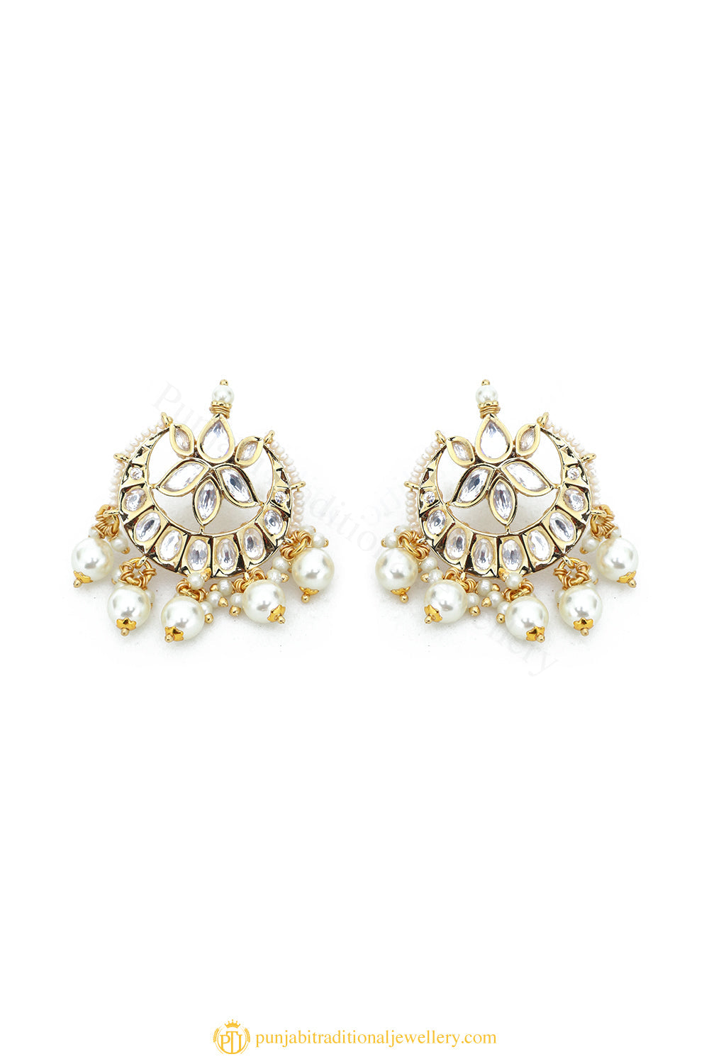 Gold Finished Earrings by PTJ