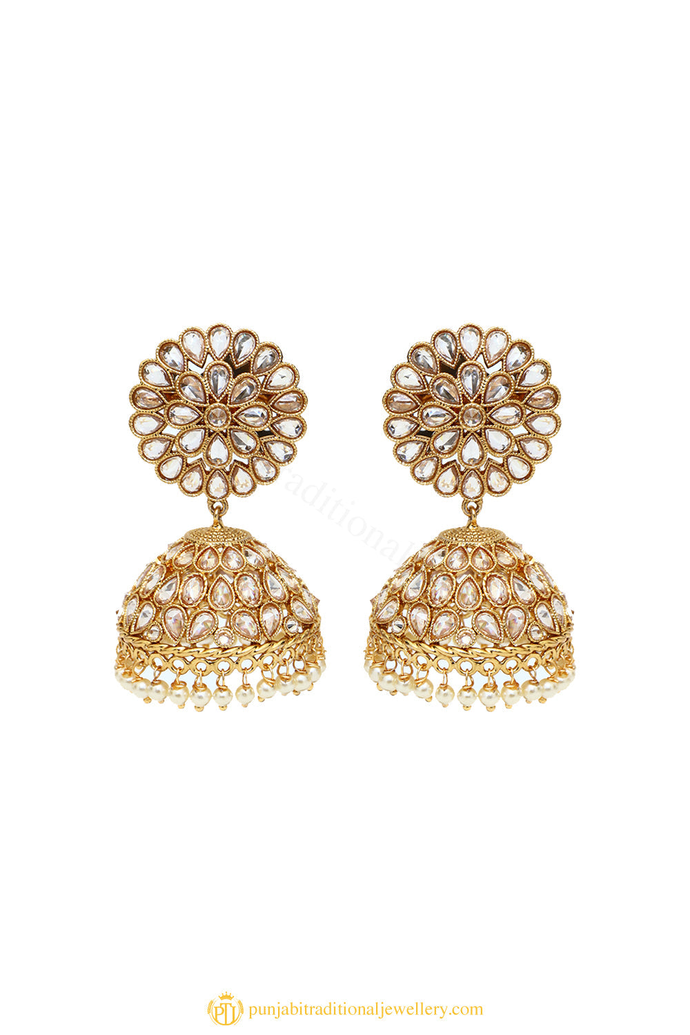 Gold Finished Earrings by PTJ