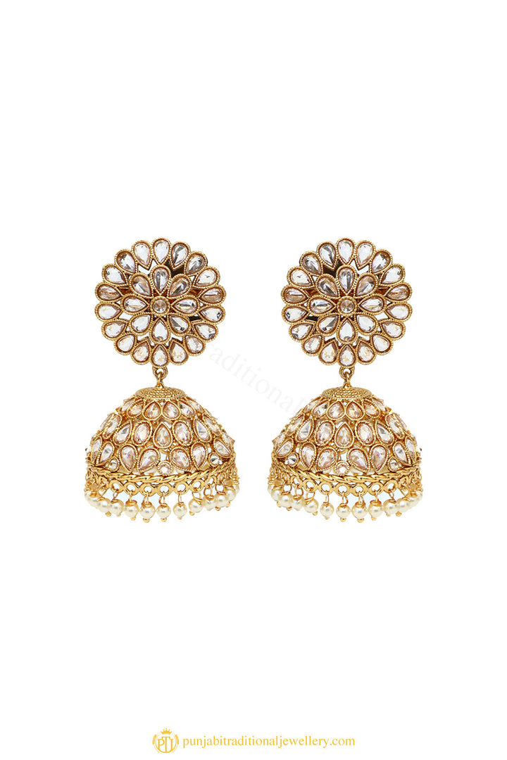 Gold Finished Earrings by PTJ