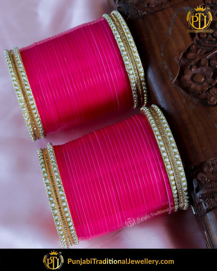 Pink Pearl Bridal Chura | Punjabi Traditional Jewellery Exclusive