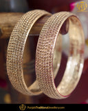 Gold Finished Jercon Karra Bangles  (Both Hand Pair) | Punjabi Traditional Jewellery Exclusive