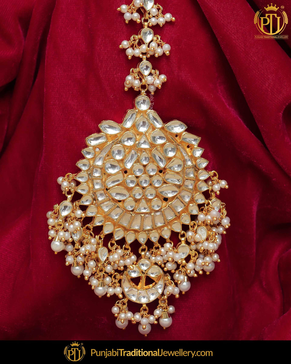Gold Finished Kundan Tikka | Punjabi Traditional Jewellery Exclusive