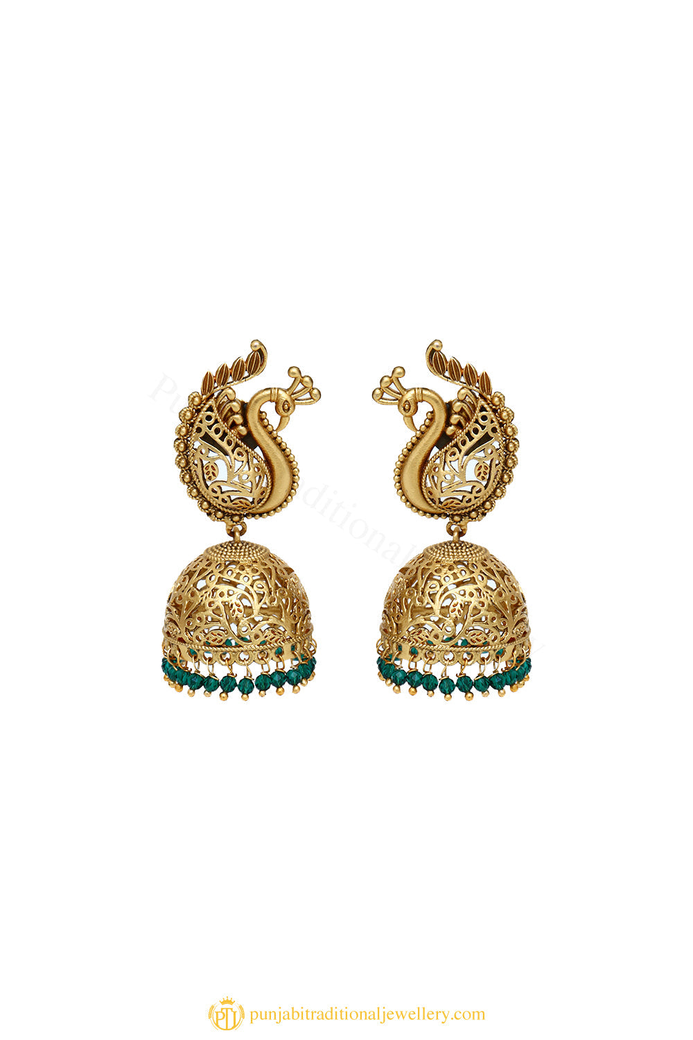 Gold Finished Earrings by PTJ