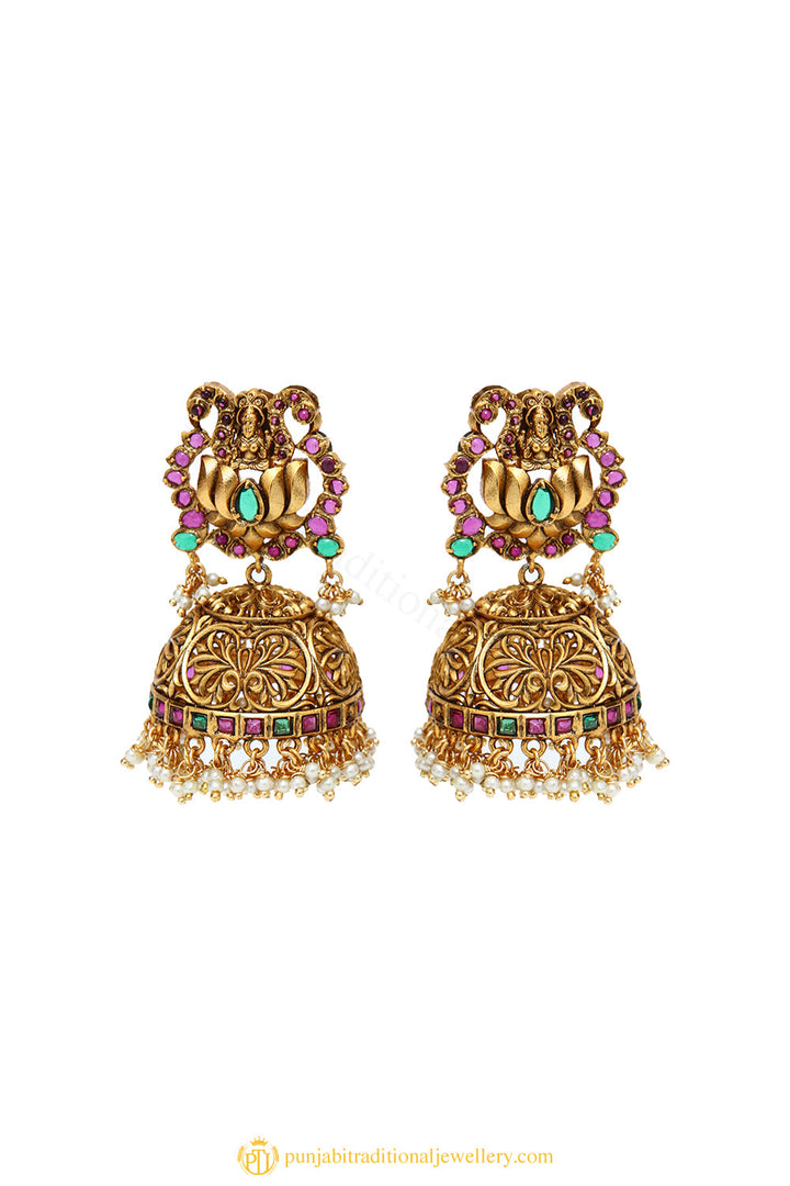Gold Finished Earrings by PTJ