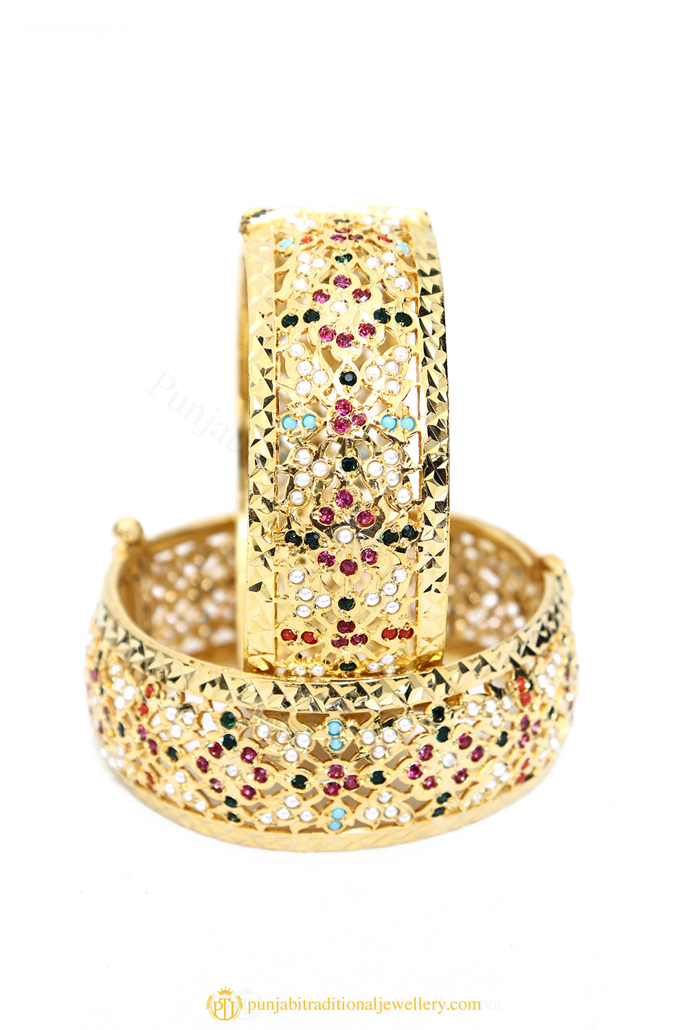 Gold Finished Bangles by PTJ