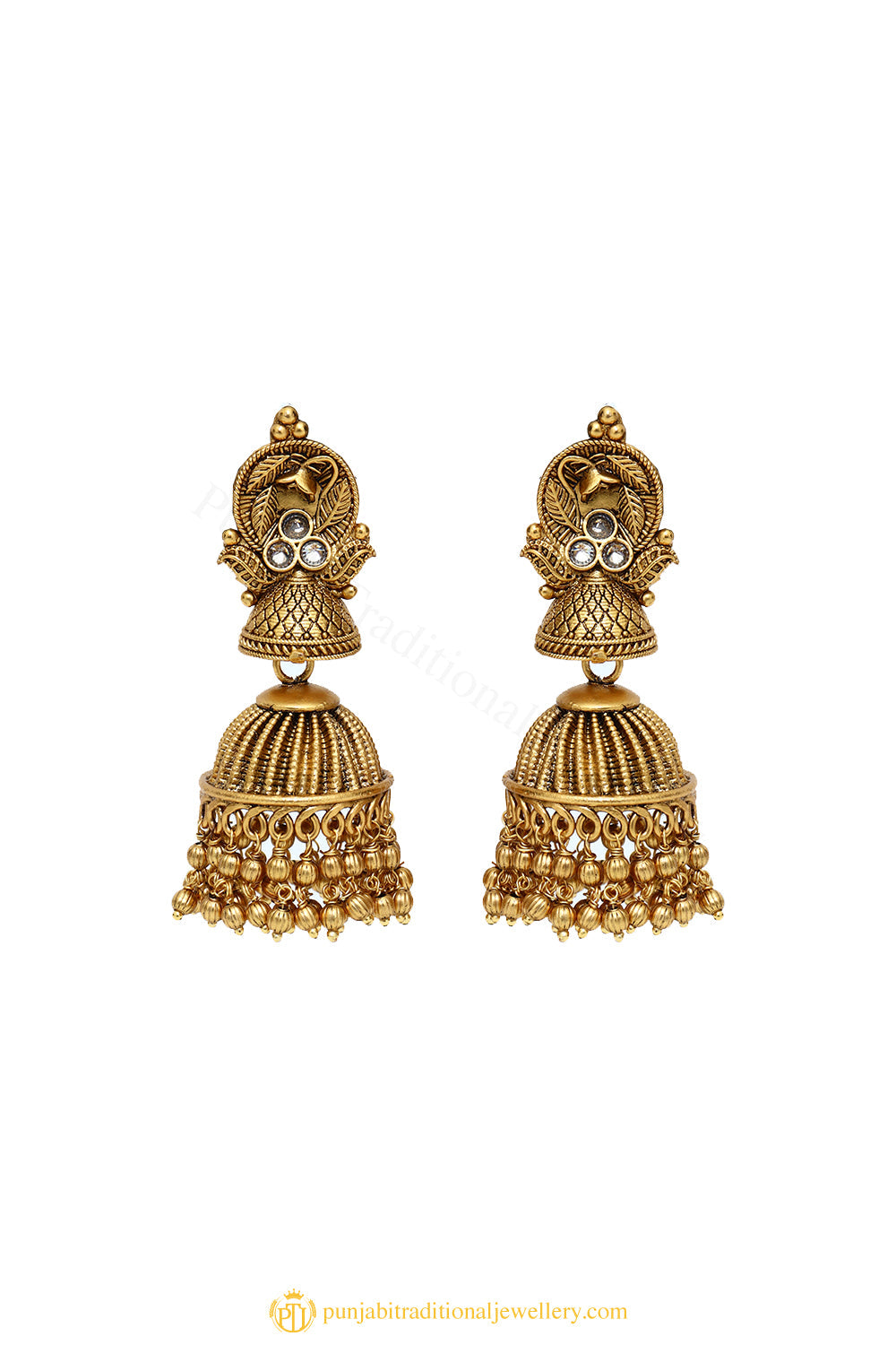 Gold Finished Earrings by PTJ