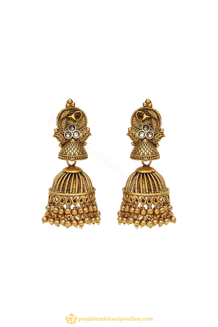Gold Finished Earrings by PTJ