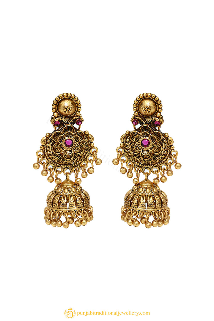 Gold Finished Earrings by PTJ