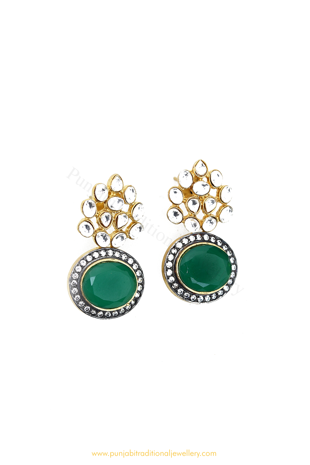 Matt Gold Finished Rubby Earrings By PTJ