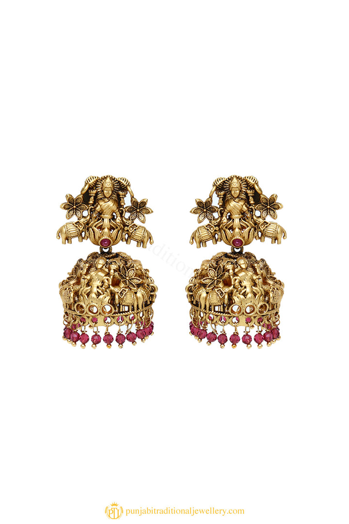 Gold Finished Earrings by PTJ