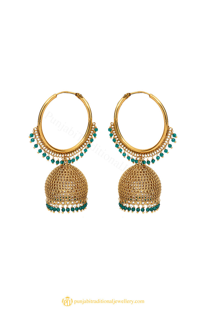 Gold Finished Earrings by PTJ