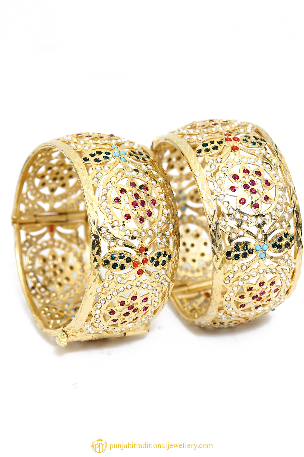 Gold Finished Bangles by PTJ