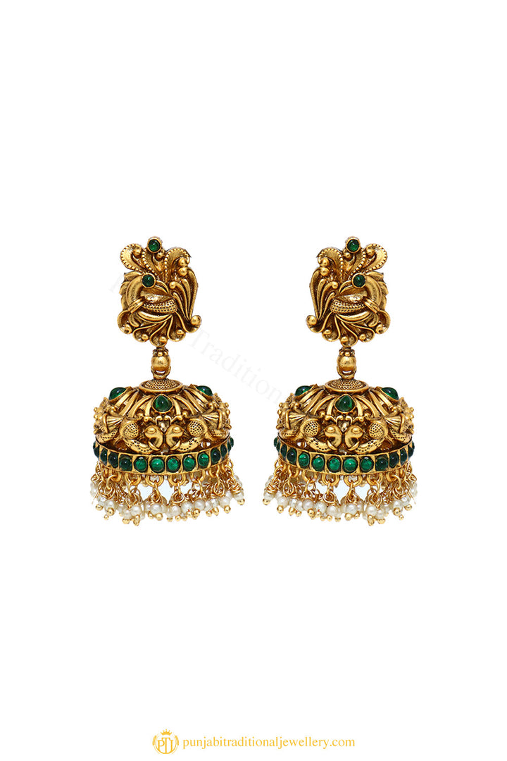 Gold Finished Earrings by PTJ