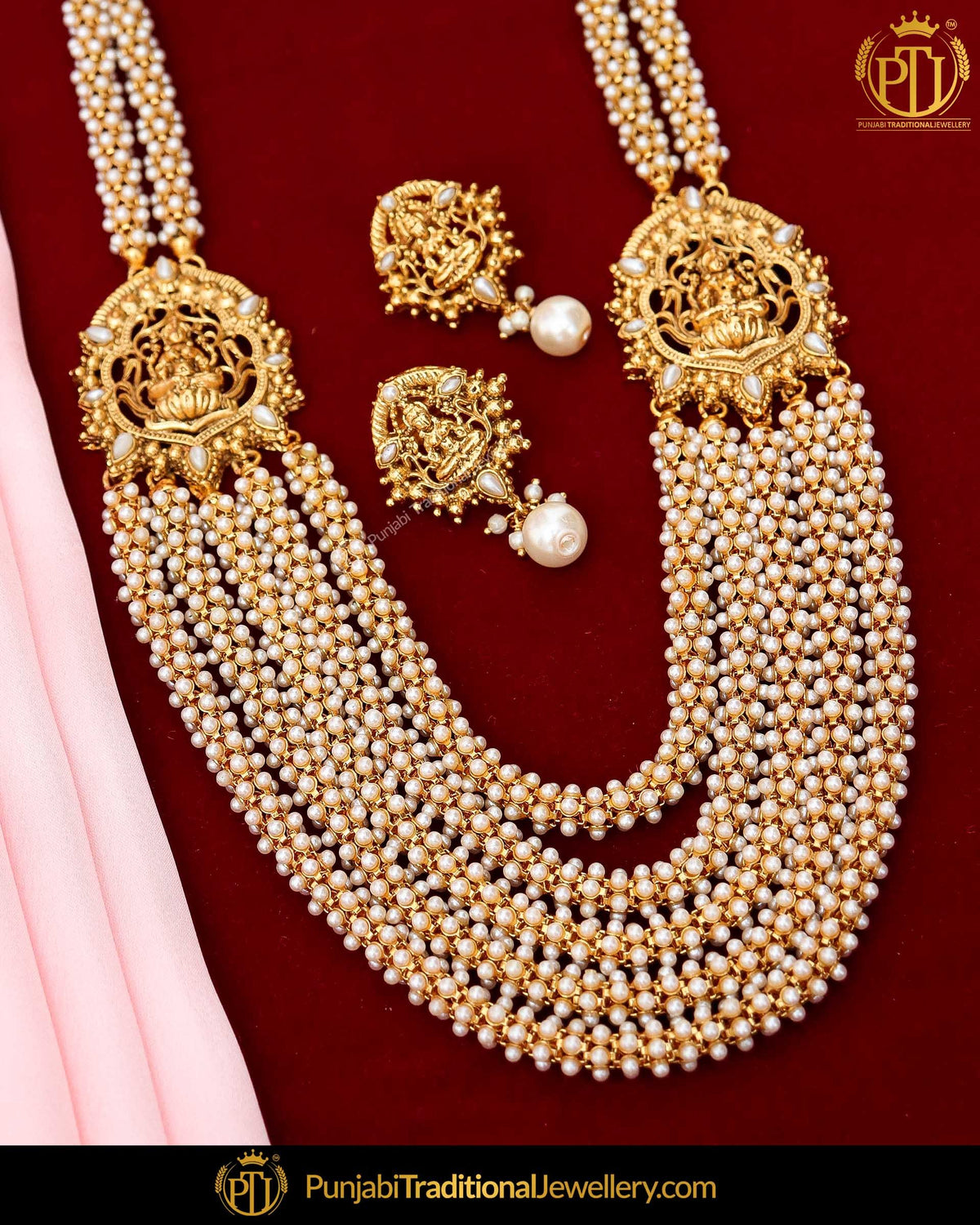 Antique Gold Finished Mala long Set | Punjabi Traditional Jewellery Exclusive