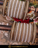 Antique Gold Pearl Bangles Set For Both Hands | Punjabi Traditional Jewellery Exclusive