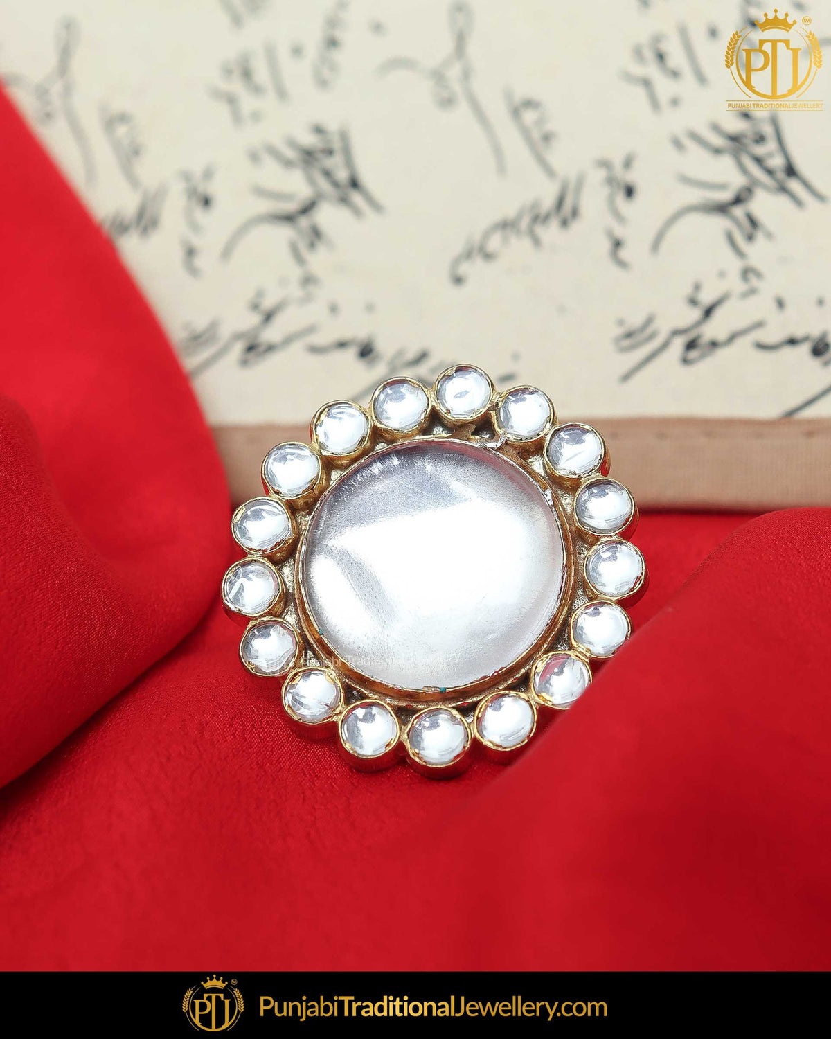 Gold Finished Kundan Ring | Punjabi Traditional Jewellery Exclusive