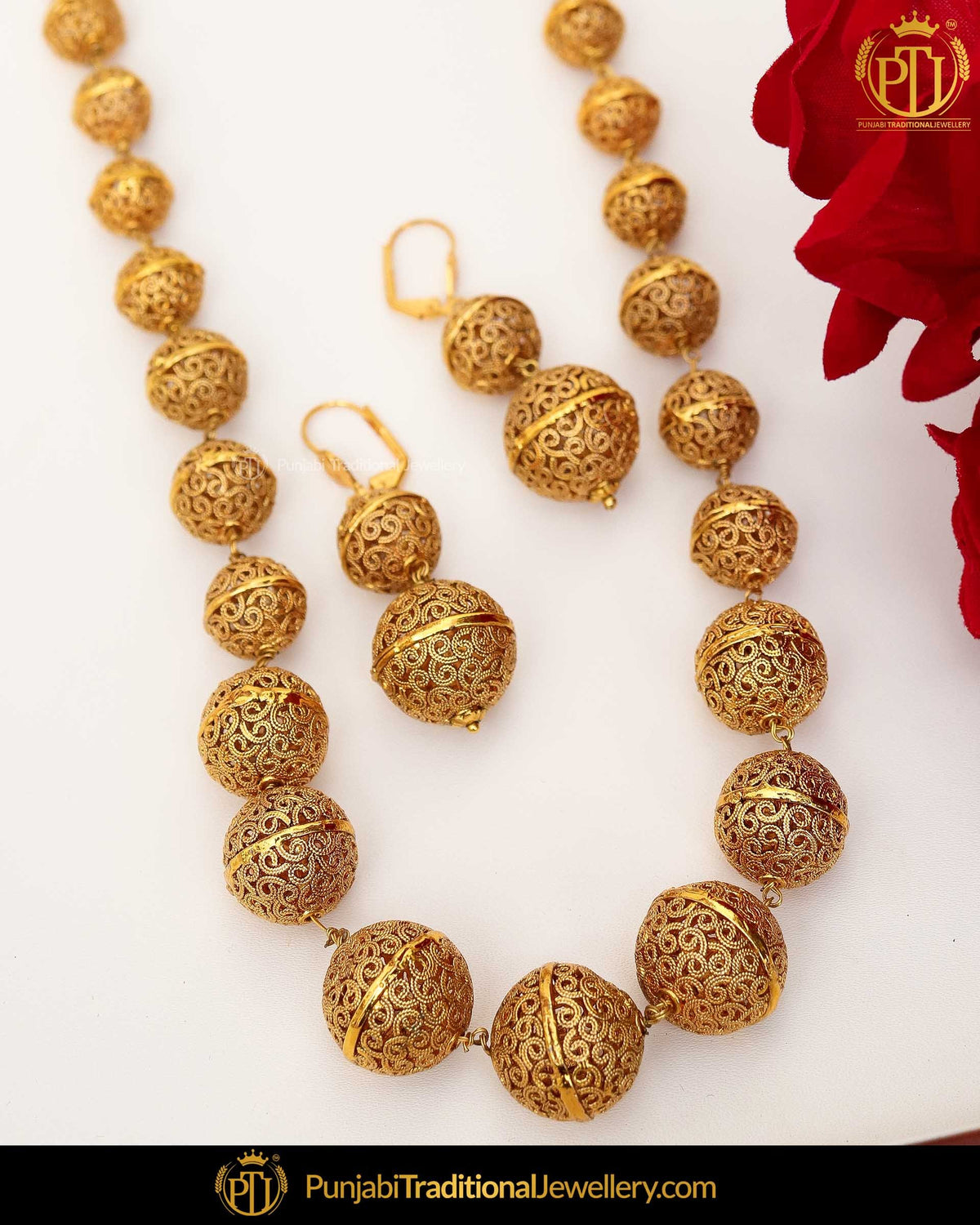 Antique Gold Finished Johda long Set  | Punjabi Traditional Jewellery Exclusive