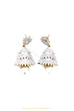 Gold Finished AD Jhumki Earrings By PTJ