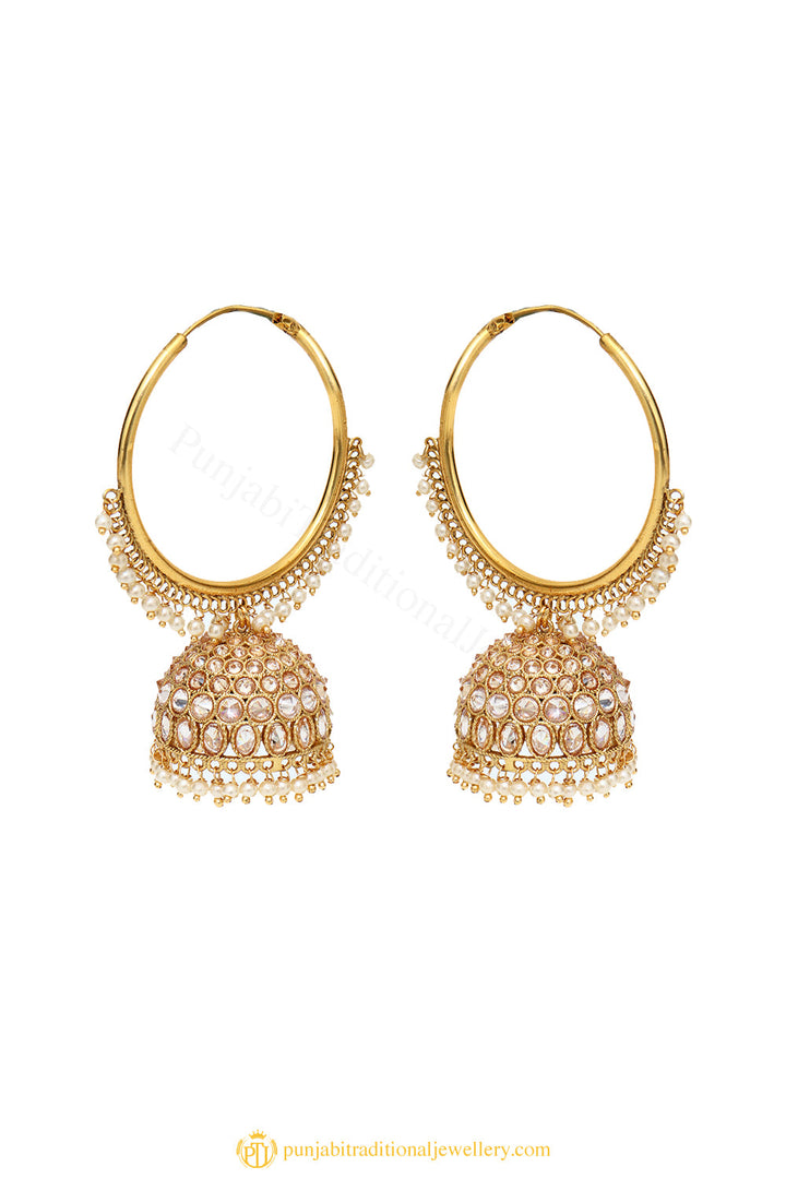 Gold Finished Earrings by PTJ