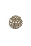 Antique Gold Finished Champagne Stone Ring By PTJ