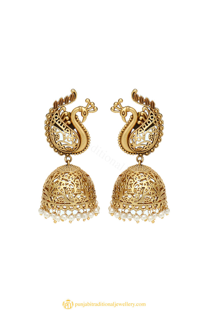 Gold Finished Earrings by PTJ