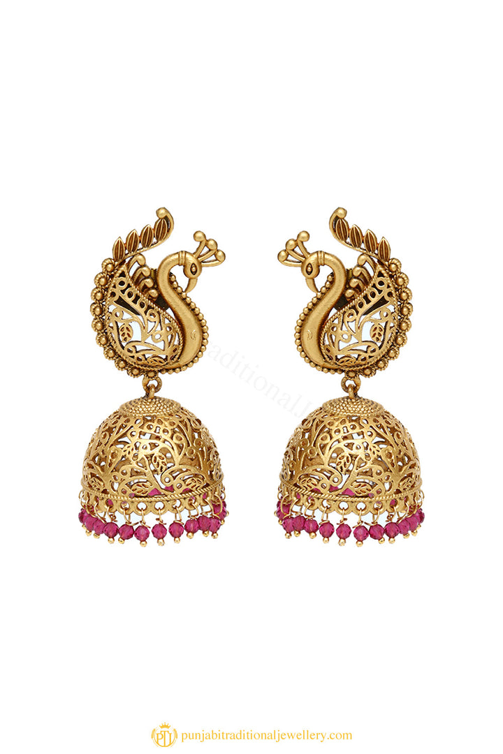 Gold Finished Earrings by PTJ