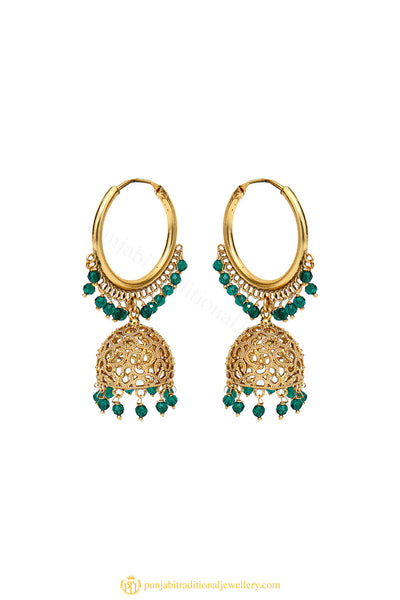 Golden Earrings Punjabi Bali J0687 - muteyaar.com | Golden earrings,  Earrings, Jewelry collection