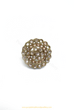Antique Gold Finished Champagne Stone Ring By PTJ