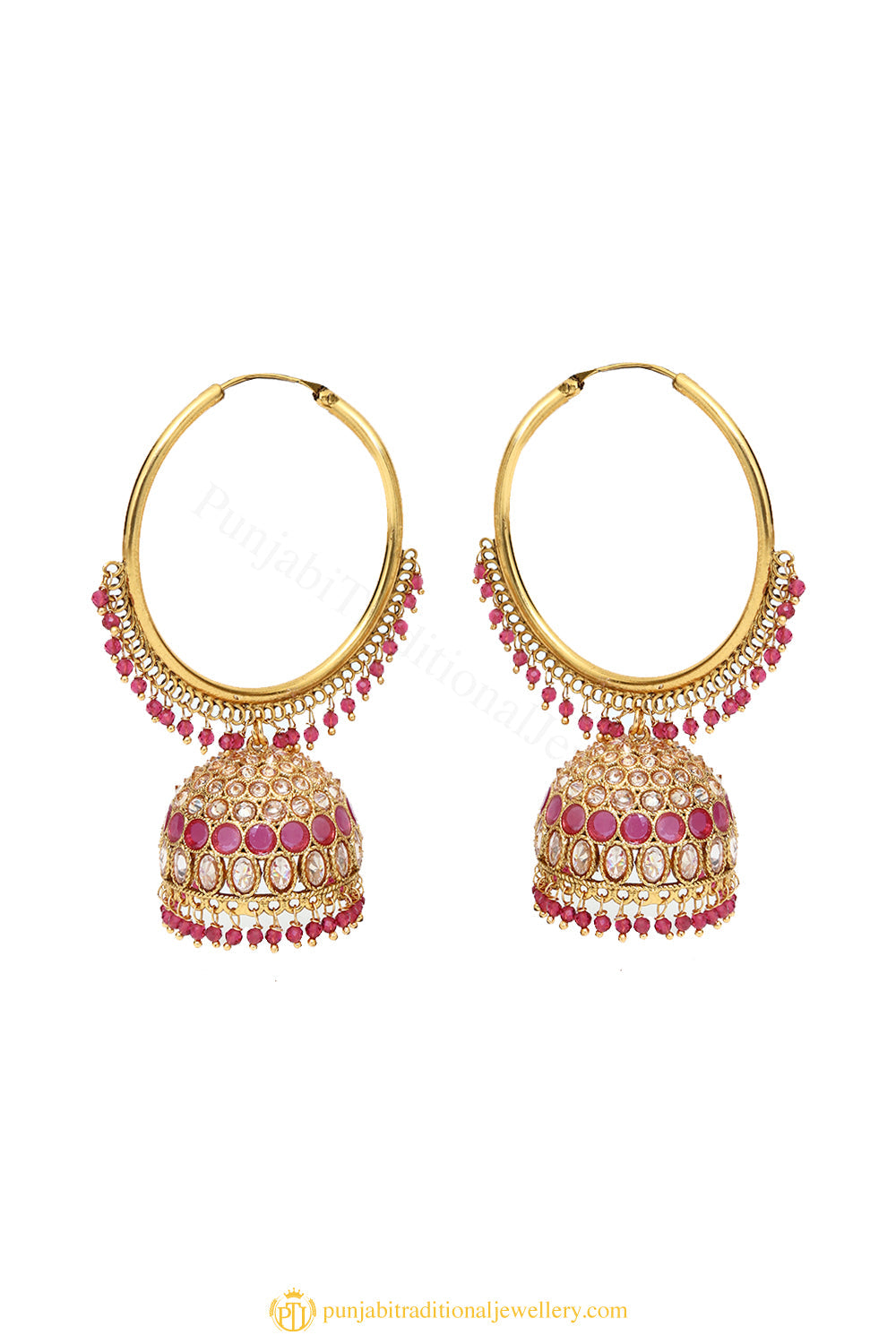 Gold Finished Earrings by PTJ