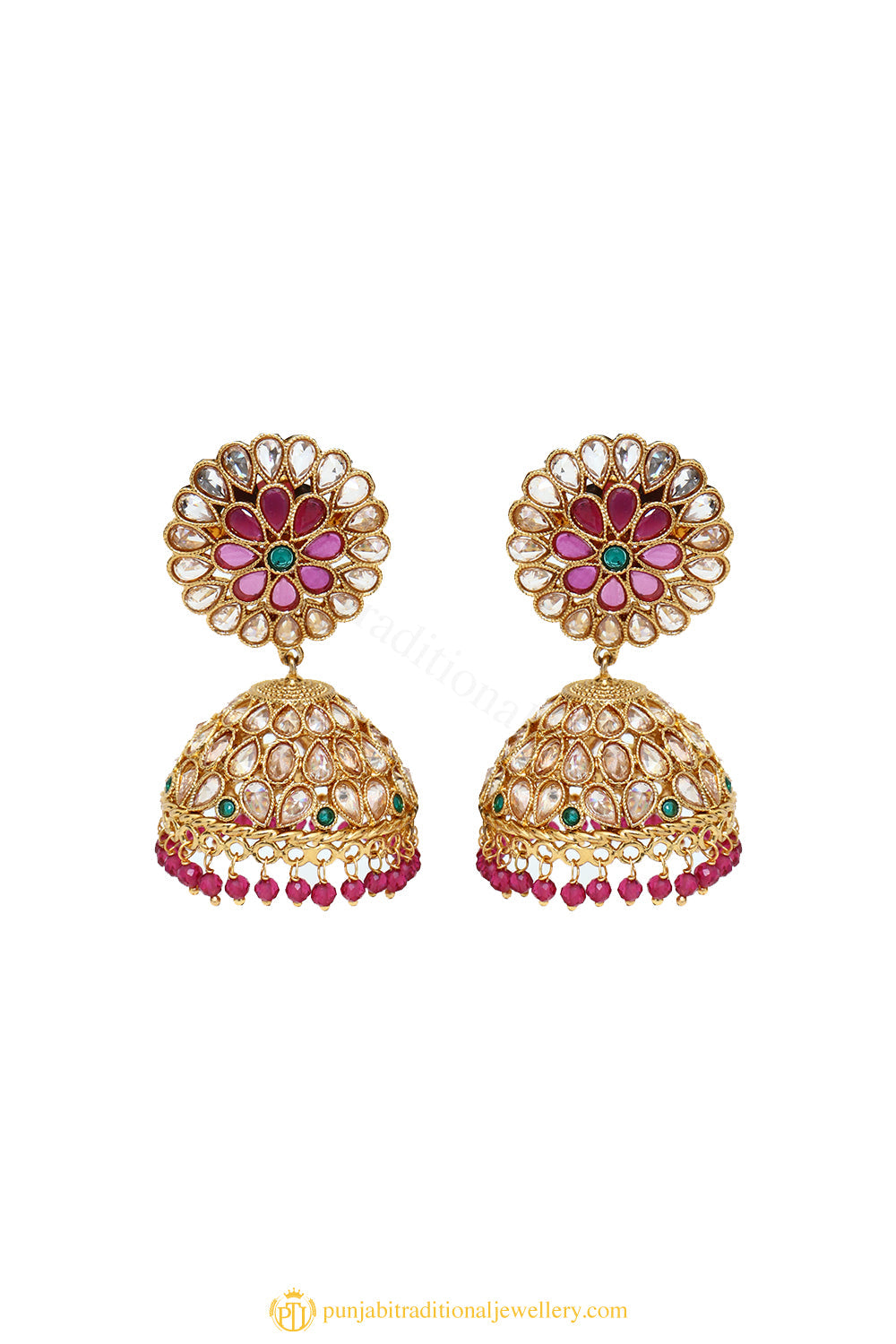 Gold Finished Earrings by PTJ