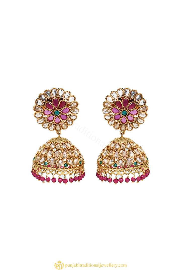 Gold Finished Earrings by PTJ