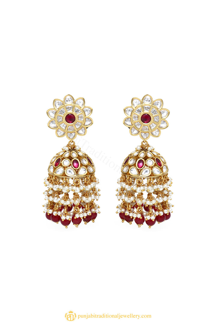 Gold Finished Earrings by PTJ