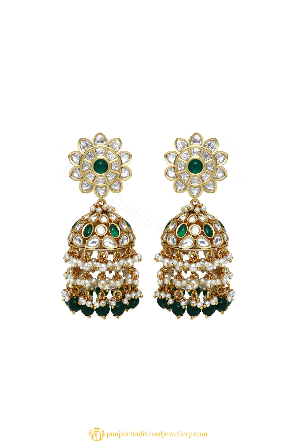 Gold Finished Earrings by PTJ