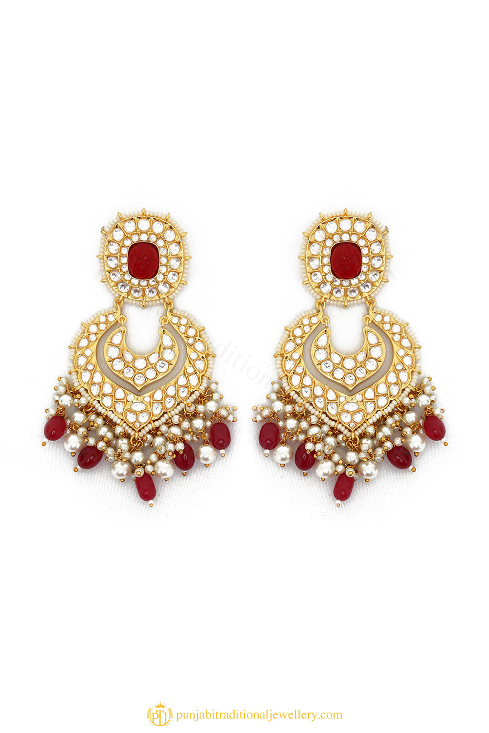 Gold Finished Earrings by PTJ