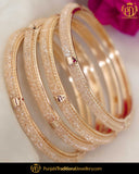 Gold Finished Jercon Bangle Set (Both Hand Pair) | Punjabi Traditional Jewellery Exclusive