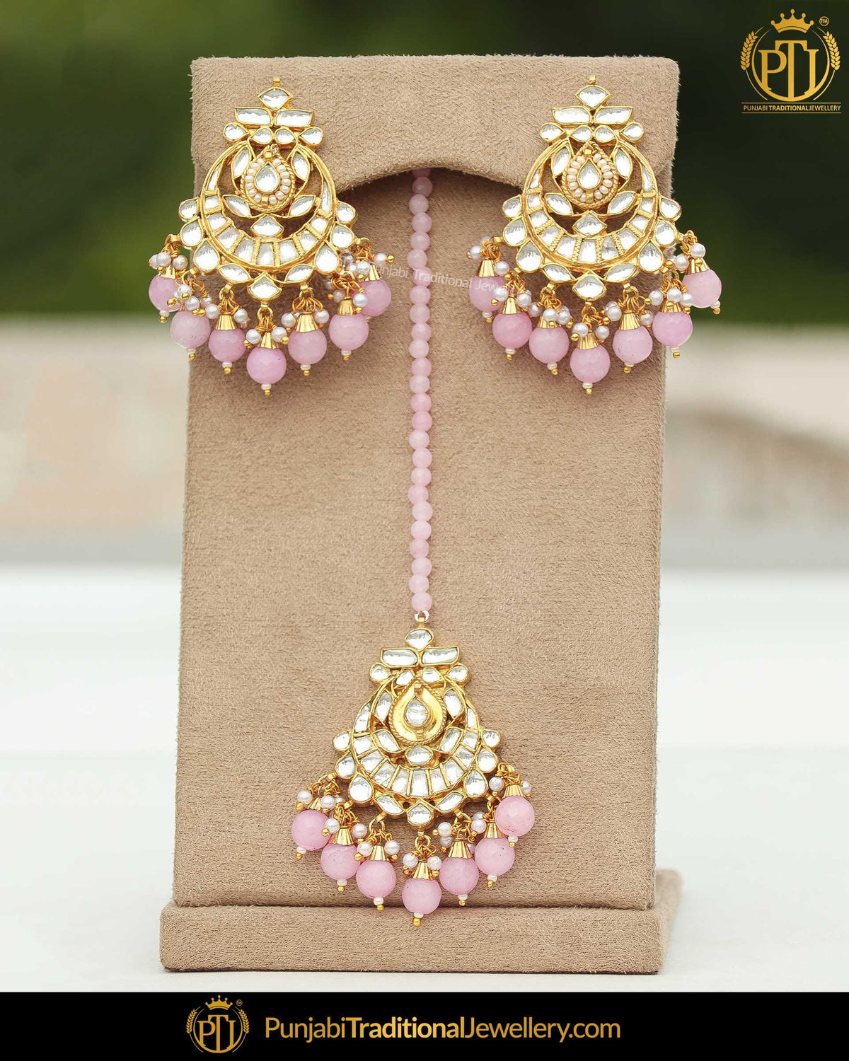 Gold Finished Emerald Rubby Pearl Necklace Set | Punjabi Traditional Jewellery Exclusive
